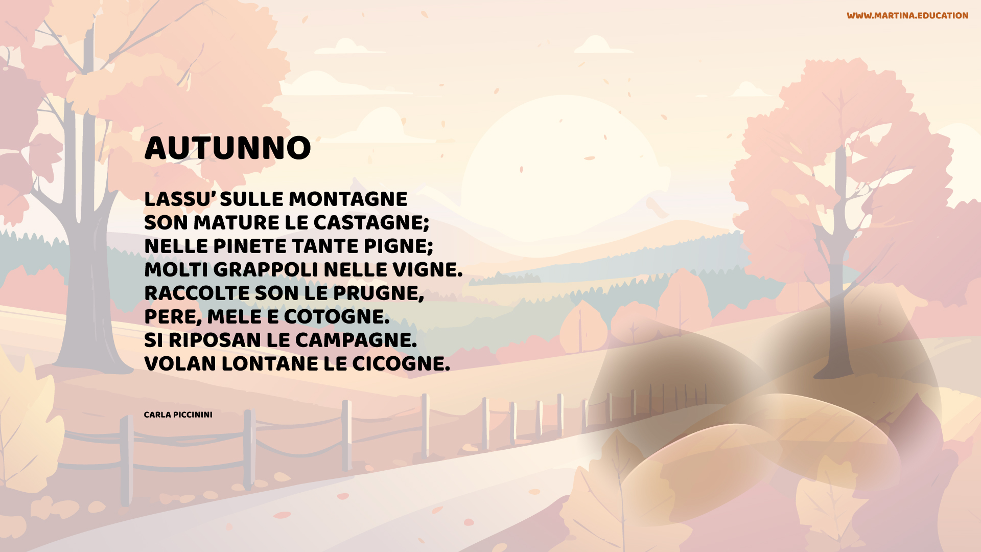 L’autunno – poesia e attività